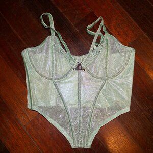 Mint Glitter Corset